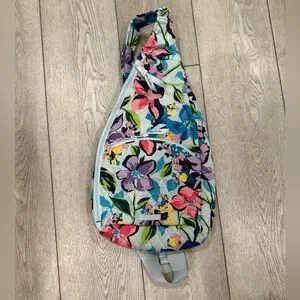 Vera Bradley Marian Floral Drawstring Backpack in Blue, Pink, Purple, Green VERA BRADLEY Essential Backpack - Kauai Floral - NWT - Exact  main image 4